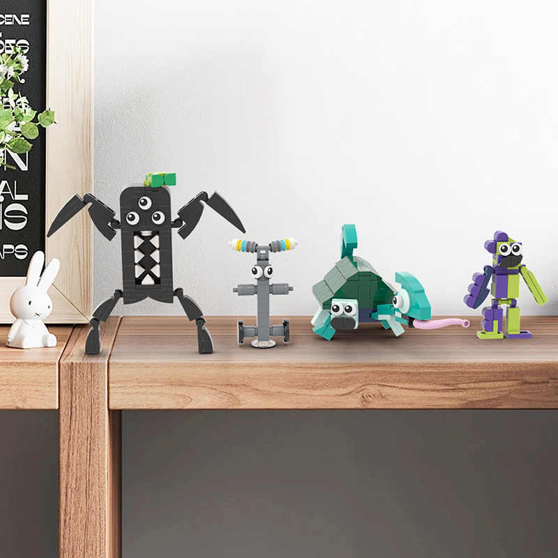 Ông Buildmoc Garten of Garten Banban 3Màu 3 Bộ Đồ Chơi Lắp Ráp Nhân Vật Anime Kabob Man / The Jester / Tamataki & Chamataki / Nabnaleena 277 Mảnh