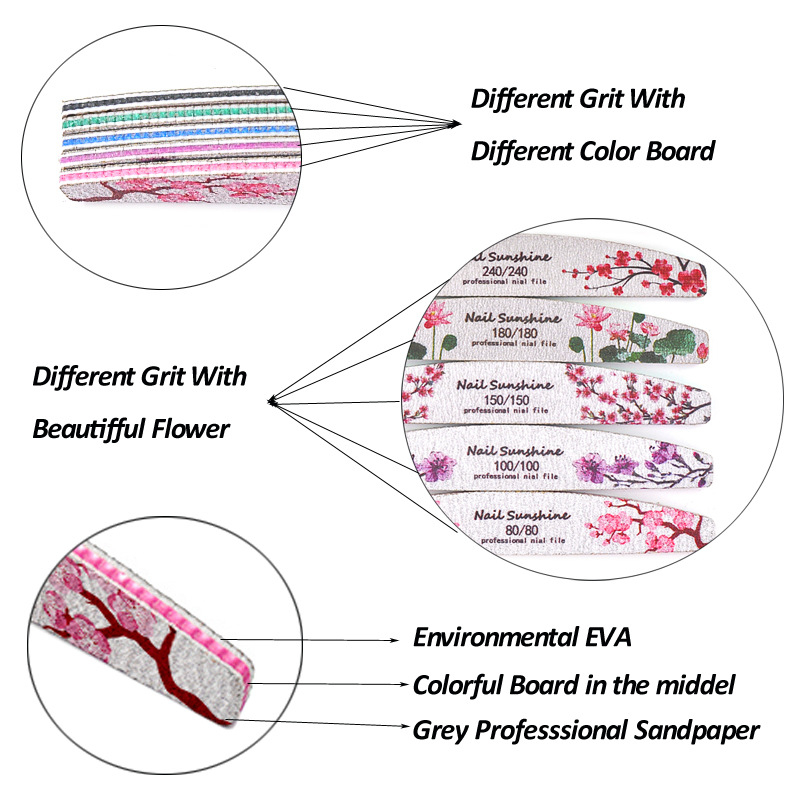 UR Sugar Bộ 100 / 180 Miếng Giấy Nhám Đánh Bóng Móng Tay Chuyên Nghiệp