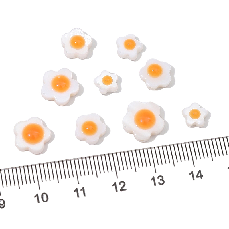 Set 5 Bông Hoa Vỏ Sò Tự Nhiên Một Mặt 6 / 8 / 10mm Làm Đồ Thủ Công Sáng Tạo DIY