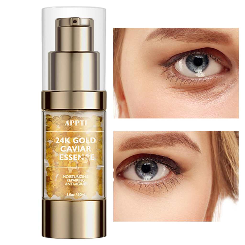 24k Gold Caviar Serums 1.0oz Tinh chất sửa chữa da mặt Tinh chất sửa chữa nếp nhăn, Tinh chất dưỡng ẩm sâu cho da khô, da nhạy cảm, phục hồi nếp nhăn