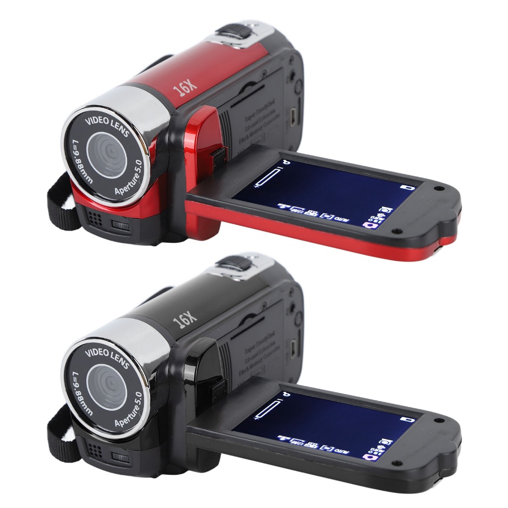 Có thể bán buôn Camera DV 1080P 16MP Màn hình xoay TFT 2.7in Máy quay video zoom kỹ thuật số 16x có cáp USB Washington057 Hàng giao ngay