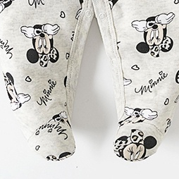Bộ Áo Liền Quần Cotton Tay Dài In Hoạt Hình Disney Dành Cho Bé Sơ Sinh