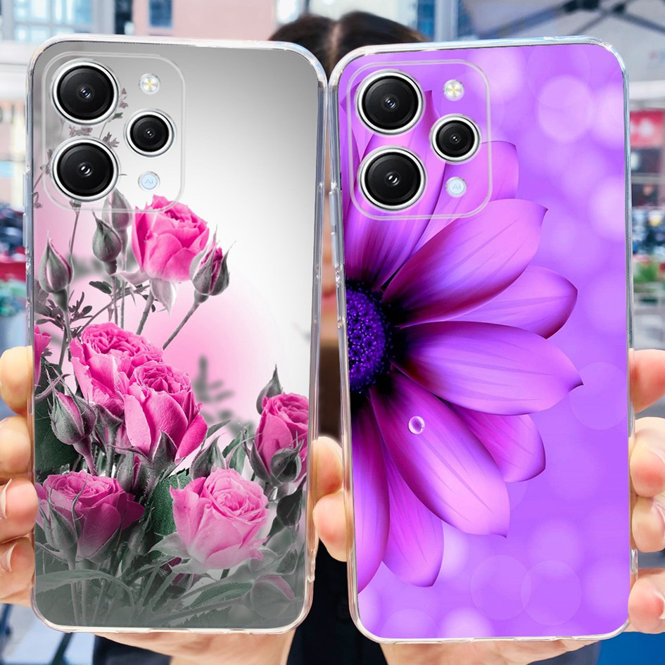 Ốp Điện Thoại Silicone Mềm In Hình Mèo Hoạt Hình Dễ Thương Cho Xiaomi Redmi 12 Redmi 12