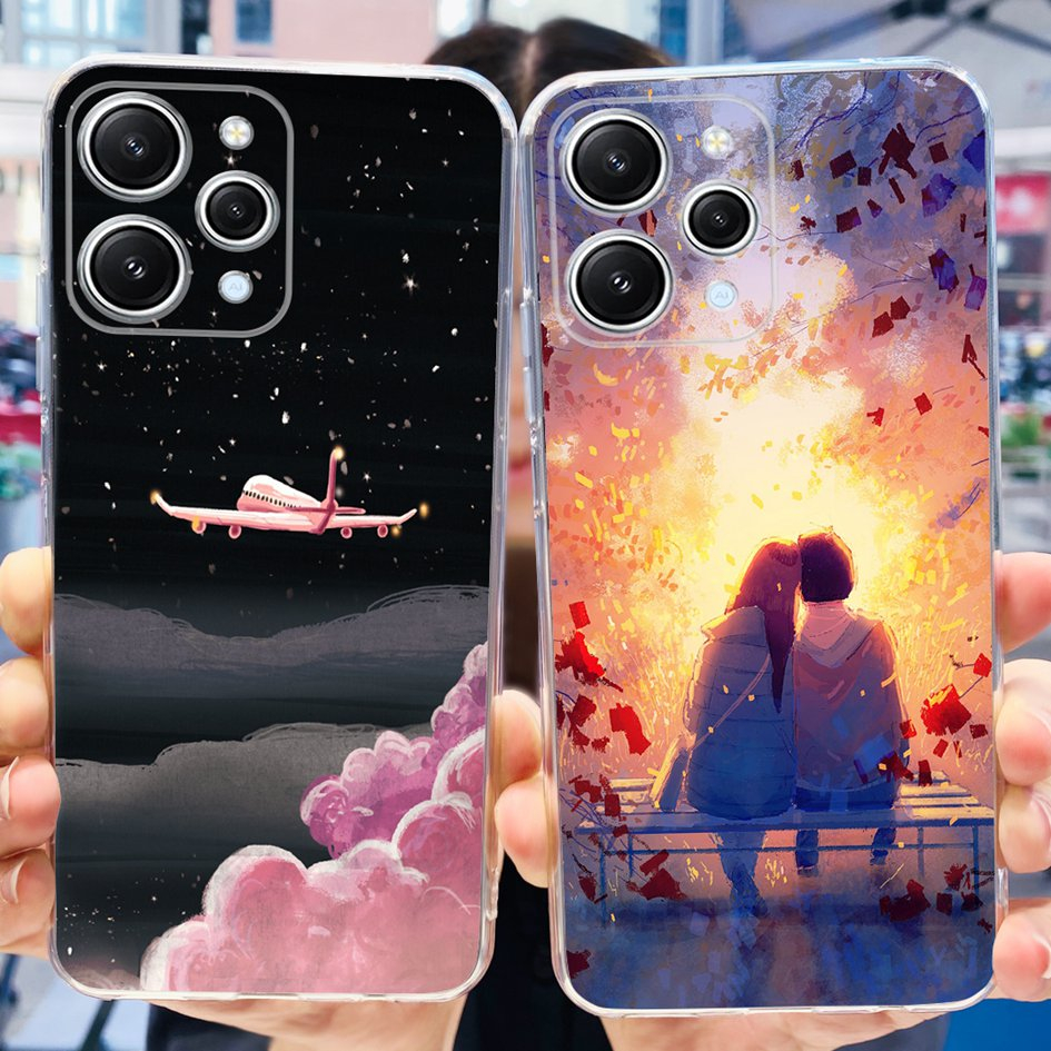 Ốp Điện Thoại Silicone Mềm In Hình Mèo Hoạt Hình Dễ Thương Cho Xiaomi Redmi 12 Redmi 12