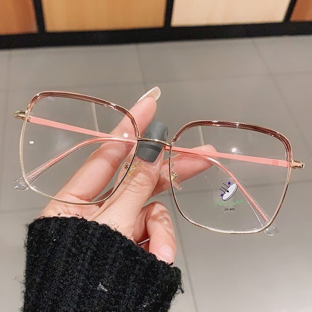 Mắt kính VIENDO gọng kim loại hình vuông nhẹ màu sắc thời trang cho nam nữ mặt nhỏ