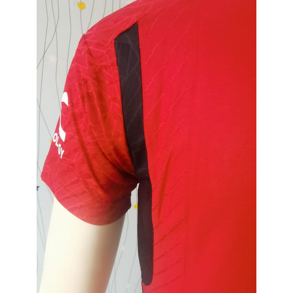 Áo Thun Bóng Đá Màu Đỏ Size S-2XL Size S-23-24 （only T-shirt）MANU