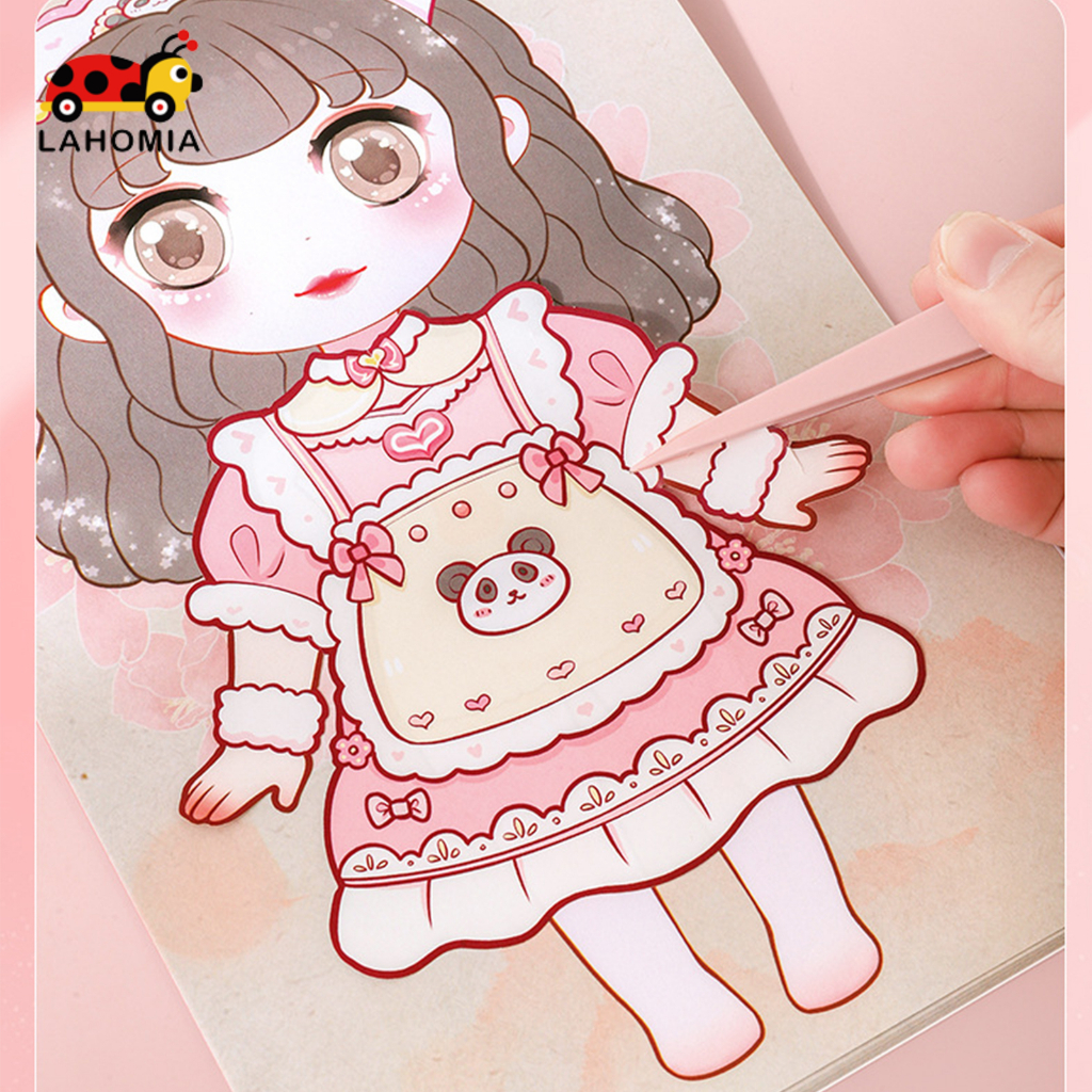 LAHOMIA Sticker Dán Trang Trí Hình Công Chúa Dễ Thương Cho Bé Gái