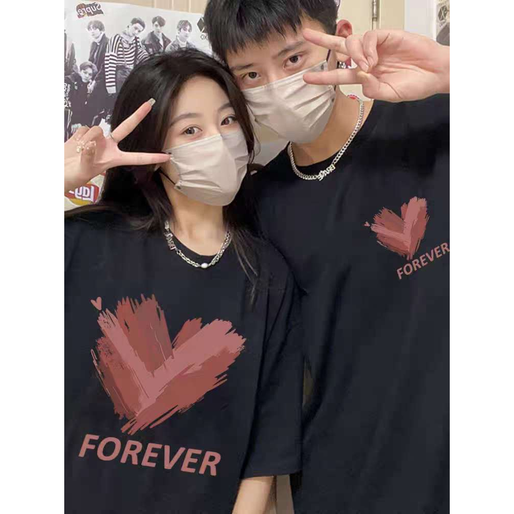 EERSHENSHI Áo Thun cotton Ngắn Tay Cổ Tròn In Họa Tiết Đơn Giản Thời Trang Cho Nam