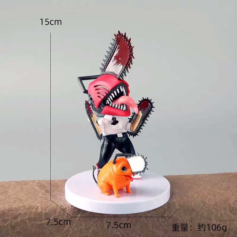 Set 4 / 5 / 6 Mô Hình Nhân Vật Phim Hoạt Hình Chainsaw Man Denji Power Bằng PVC 8 Kiểu