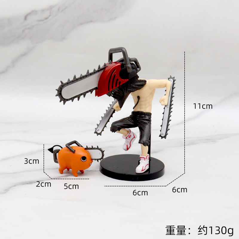 Set 4 / 5 / 6 Mô Hình Nhân Vật Phim Hoạt Hình Chainsaw Man Denji Power Bằng PVC 8 Kiểu