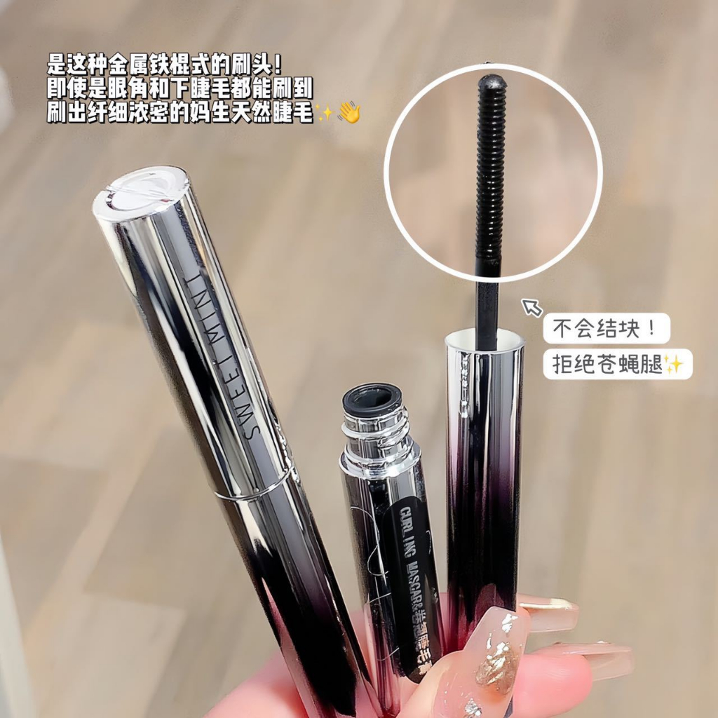 Mascara SWEET MINT Dạng Lỏng Chống Thấm Nước Không Nhòe Chuốt Dài Dày Và Cong Mi Tự Nhiên