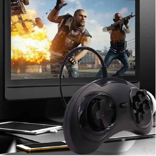 Tay Cầm Chơi Game SEGA Genesis / MD2 Y1301 USB 6 Nút SEGA USB Cho PC MAC Mega Drive