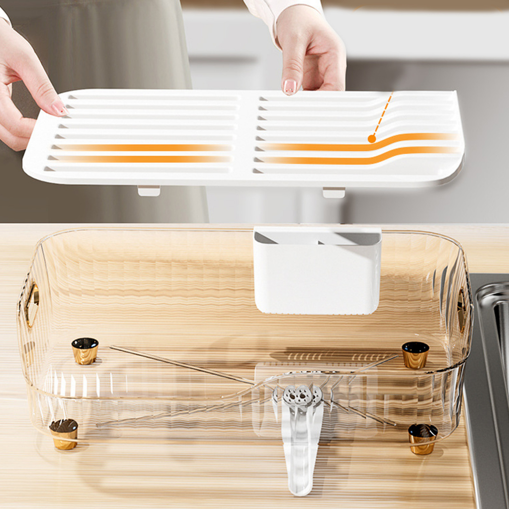 ModernHome Giá Phơi Bát Đĩa Nhựa Visualize Nghi binh Nước Thải Món Ăn Đũa Thìa