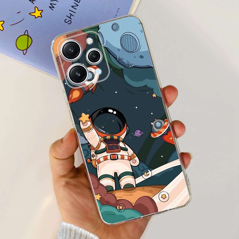 Ốp Điện Thoại In Hình Tháp Eiffel Và Hoa Cho Xiaomi Redmi12 2023 Redmi 12 6.79 ''