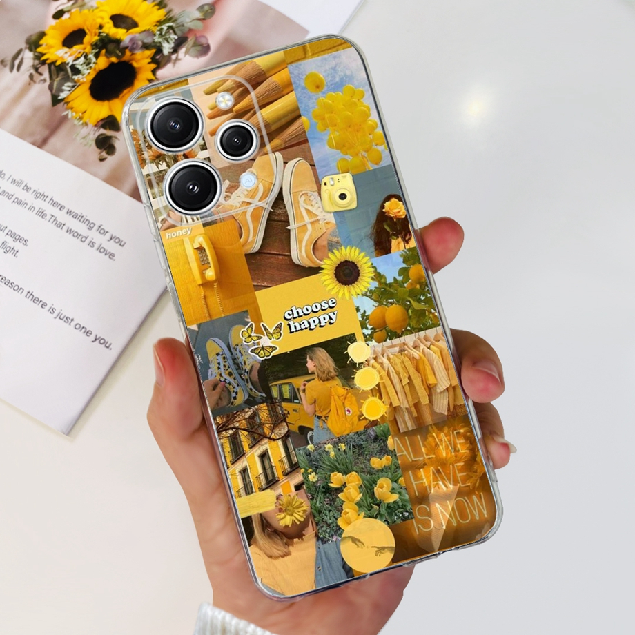 Ốp Điện Thoại In Hình Tháp Eiffel Và Hoa Cho Xiaomi Redmi12 2023 Redmi 12 6.79 ''