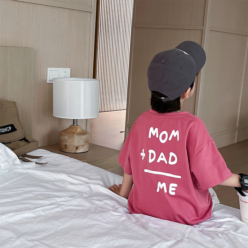 Sun baby Áo Thun Tay Ngắn In Chữ Dễ Thương Phong Cách Hàn Quốc Thời Trang Mùa Hè Cho Bé Trai