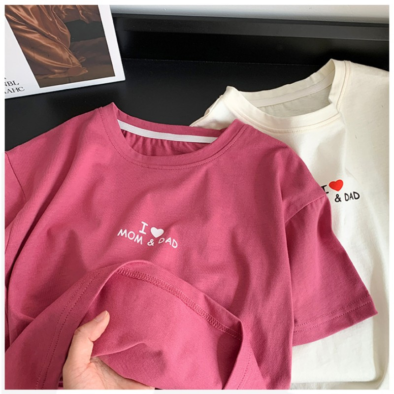 Sun baby Áo Thun Tay Ngắn In Chữ Dễ Thương Phong Cách Hàn Quốc Thời Trang Mùa Hè Cho Bé Trai