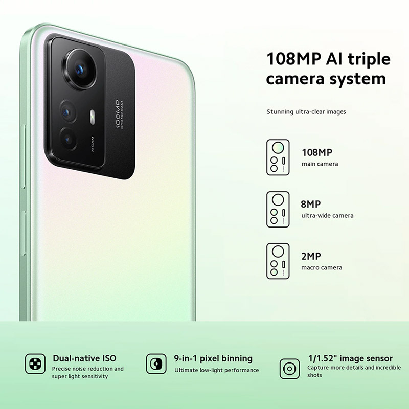 Camera Hành Trình Xiaomi Redmi Note 12S 8GB + 256GB Helio G96 108MP 90Hz 6.43 "AMOLED DotDisplay 33W Sạc Nhanh 5000mAh