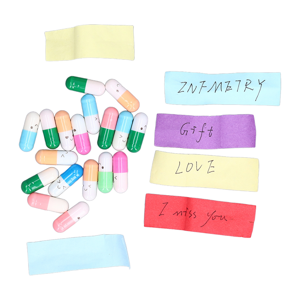 Đầu thư tình yêu Capsule Capsule 100 Capsule Letterhead trong lọ thủy tinh