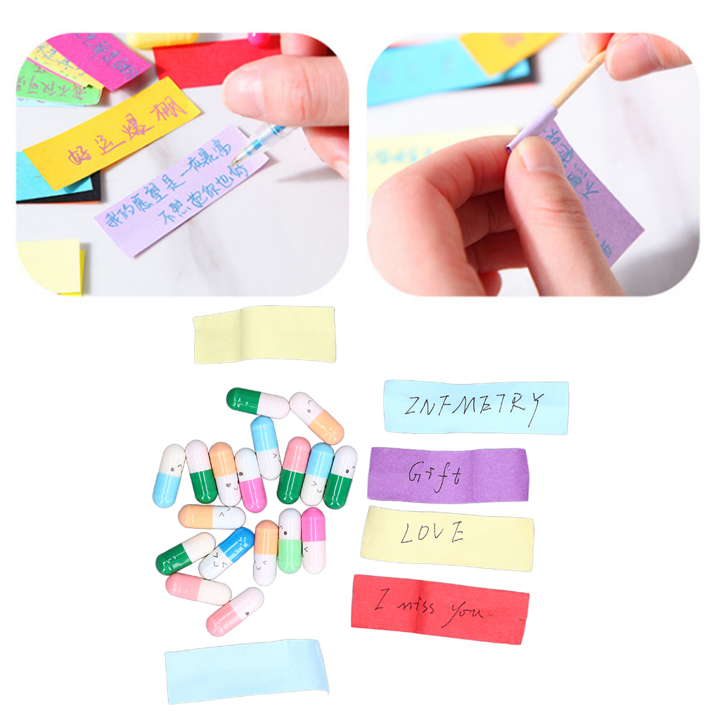 Đầu thư tình yêu Capsule Capsule 100 Capsule Letterhead trong lọ thủy tinh