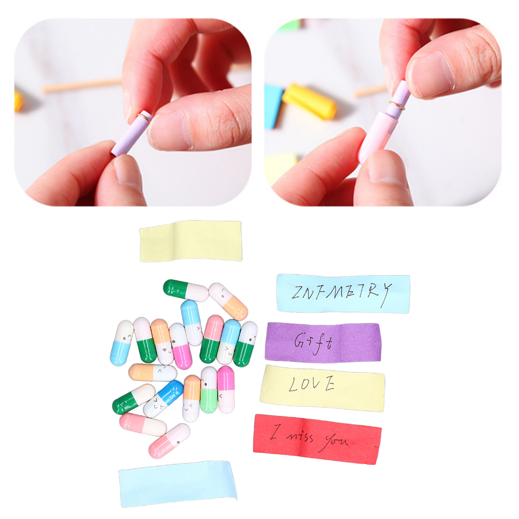 Đầu thư tình yêu Capsule Capsule 100 Capsule Letterhead trong lọ thủy tinh