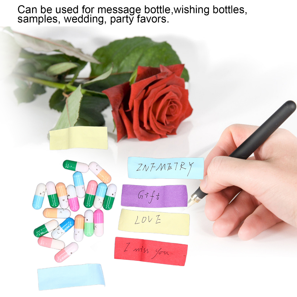 Đầu thư tình yêu Capsule Capsule 100 Capsule Letterhead trong lọ thủy tinh