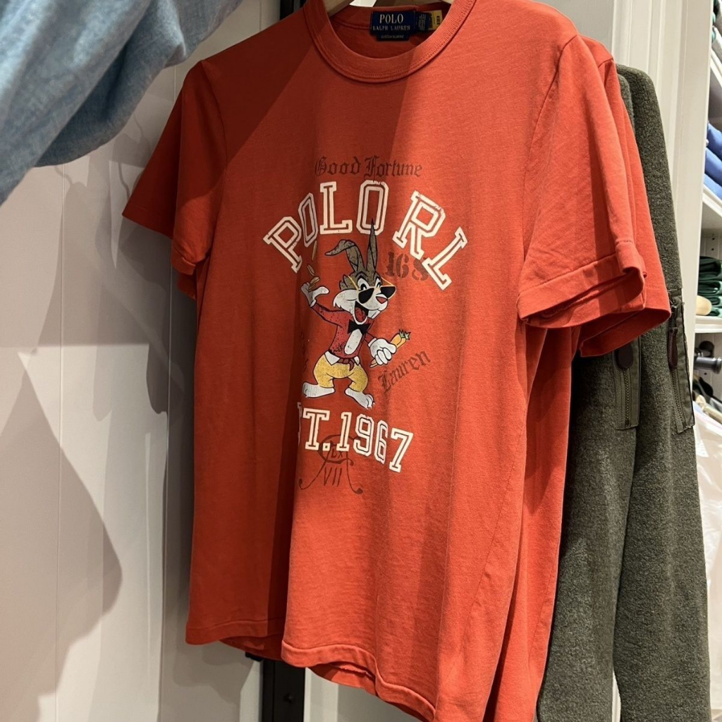 Áo Thun Cotton Tay Ngắn In Họa Tiết Thỏ Ralph Lauren Thời Trang Cho Nam Và Nữ