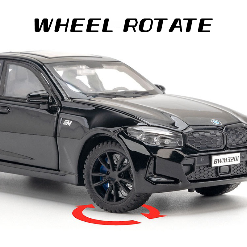 Mô Hình Xe Hơi BMW 320i Bằng Hợp Kim Tỉ Lệ 1: 32 Có Đèn Và Nhạc Cho Bé Trai