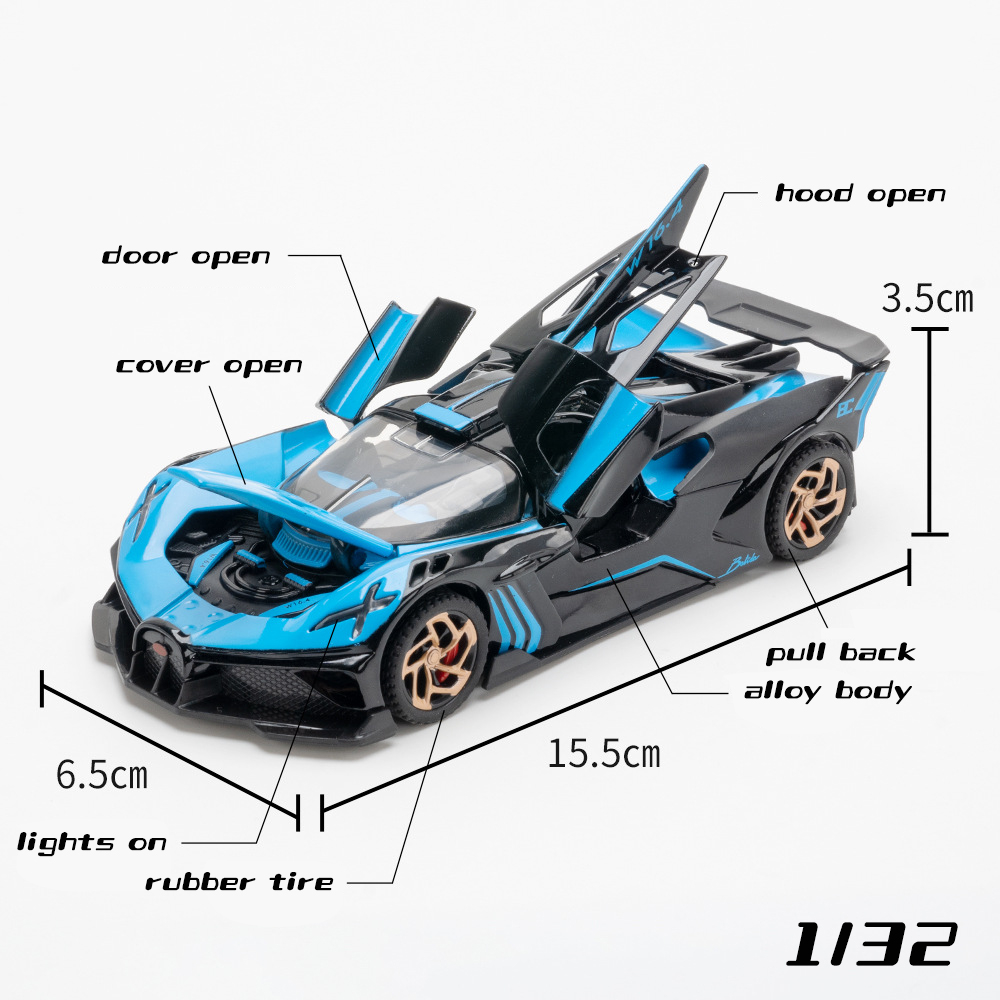 Mô Hình Xe Ô Tô Bugatti Bolide Tỉ Lệ 1: 32 Cao Cấp