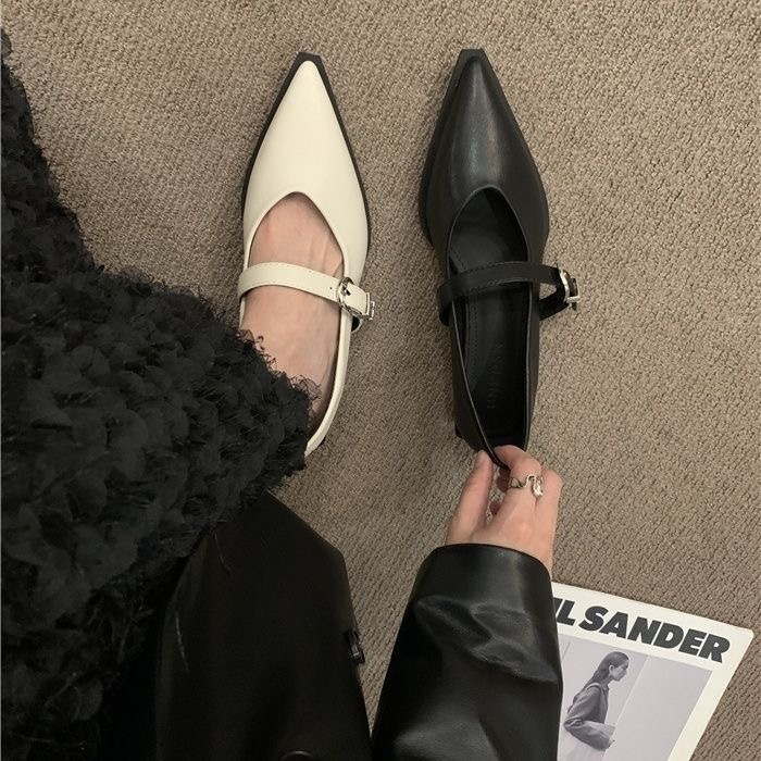 Giày Mary Jane Gót Dày Phong Cách Thời Trang Pháp Dành Cho Nữ