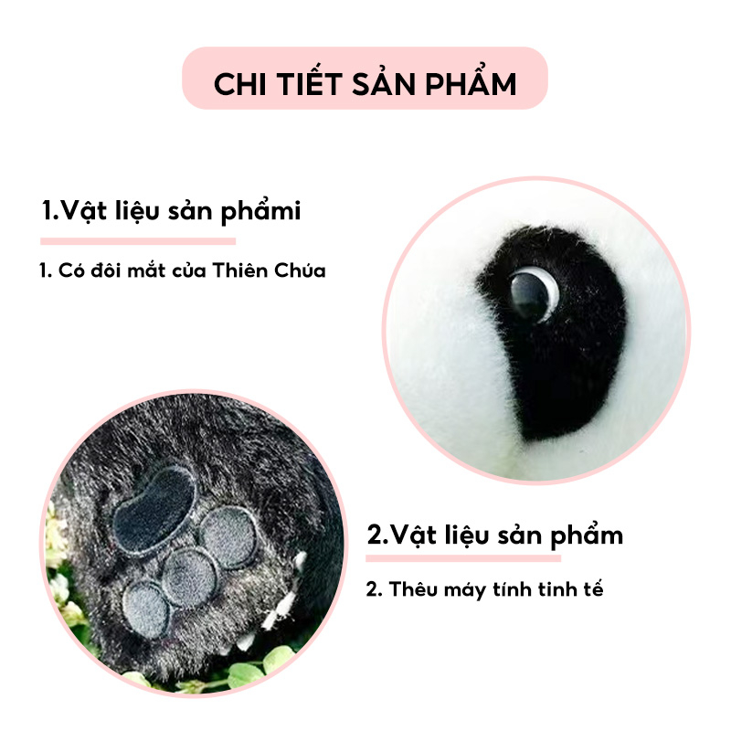 Gấu Trúc Nhồi Bông Mềm Mại Dễ Thương