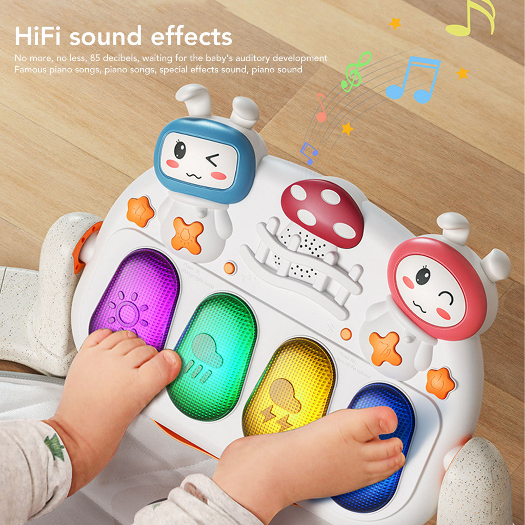 Babyfair. Bé Tập Gym Thảm Chơi Bluetooth Đa Năng Giáo Dục Sớm Kick Piano Cho Hoạt Động Âm Nhạc Kèm Điều Khiển Từ Xa