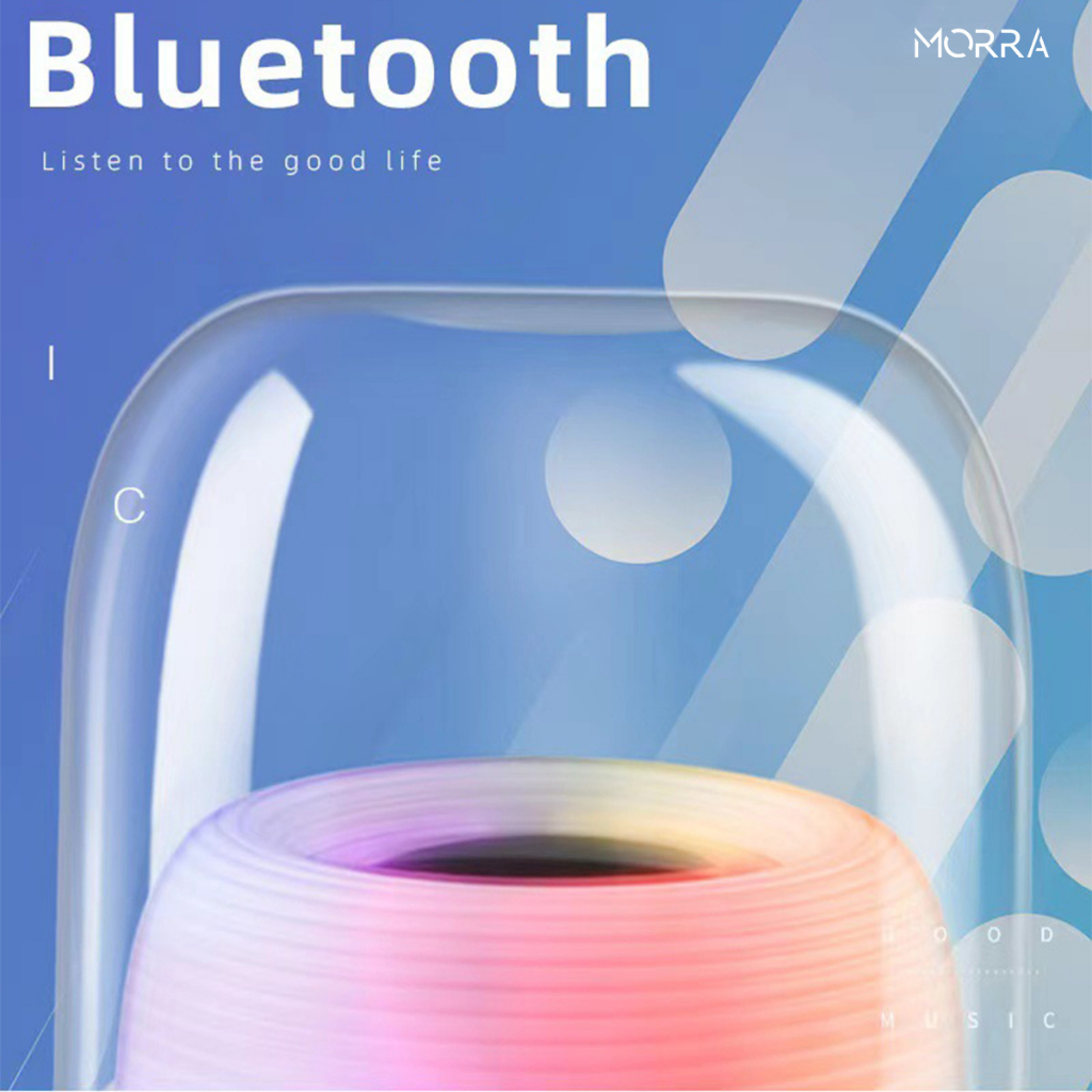 Loa Bluetooth Không Dây L20 Mặt Kính Có Đèn RGB Âm Thanh Hifi