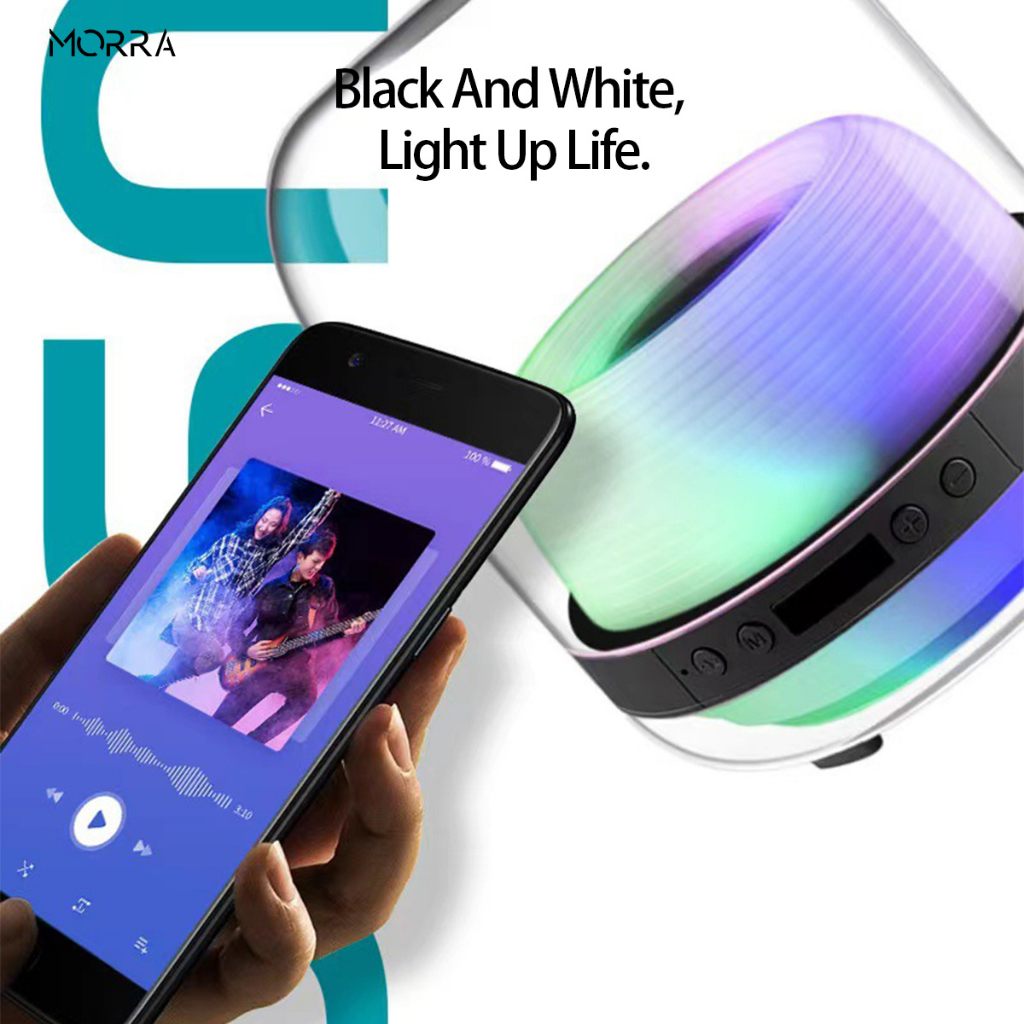 Loa Bluetooth Không Dây L20 Mặt Kính Có Đèn RGB Âm Thanh Hifi