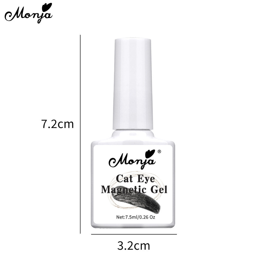 Gel Sơn Móng Tay Từ Tính Màu Đen Lấp Lánh Lâu Trôi 7.5ml Monja