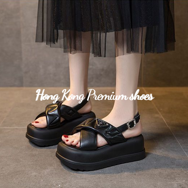 Hong Kong Premium shoes❥(^_-)Xăng đan Đế Dày Mềm Mại Phong Cách Âu Mỹ Thời Trang Mùa Hè Cho Nữ