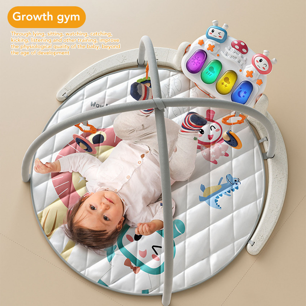 Babyfair. Bé Tập Gym Thảm Chơi Bluetooth Đa Năng Giáo Dục Sớm Kick Piano Cho Hoạt Động Âm Nhạc Kèm Điều Khiển Từ Xa