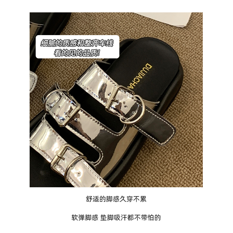 Dép Quai Ngang Đế Dày Thời Trang Mùa Hè 2023 Phong Cách Mới Cho Nữ