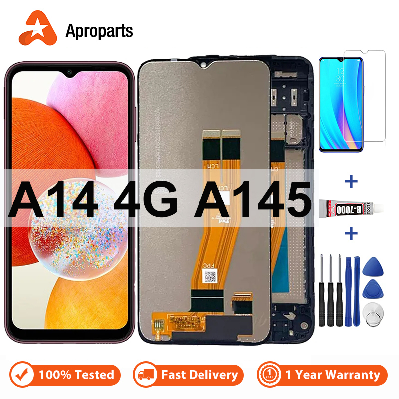 Màn Hình Cảm Ứng Kỹ Thuật Số Kèm Khung Thay Thế Chuyên Dụng Cho Samsung Galaxy A14 4G A145 SM-A145F / DSN A1