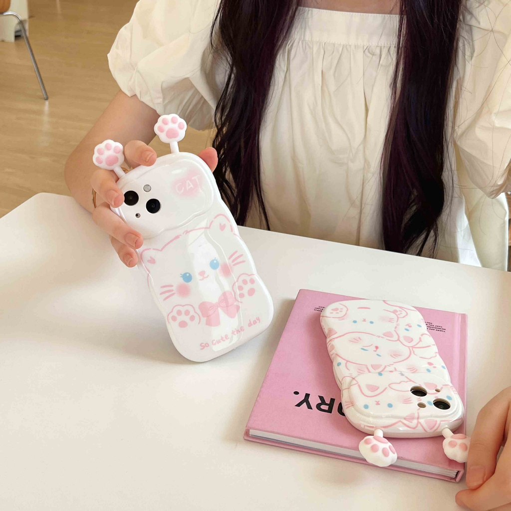 Ốp Điện Thoại In Hình Mèo Hoạt Hình Dễ Thương Cho IPhone14Pro Max 11 Pro Max XR XS X 12 13Pro
