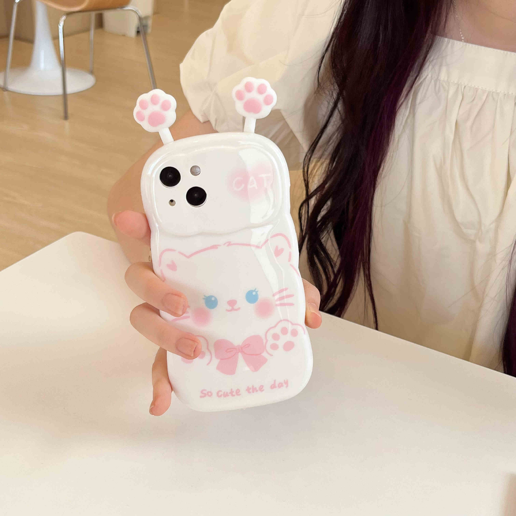 Ốp Điện Thoại In Hình Mèo Hoạt Hình Dễ Thương Cho IPhone14Pro Max 11 Pro Max XR XS X 12 13Pro