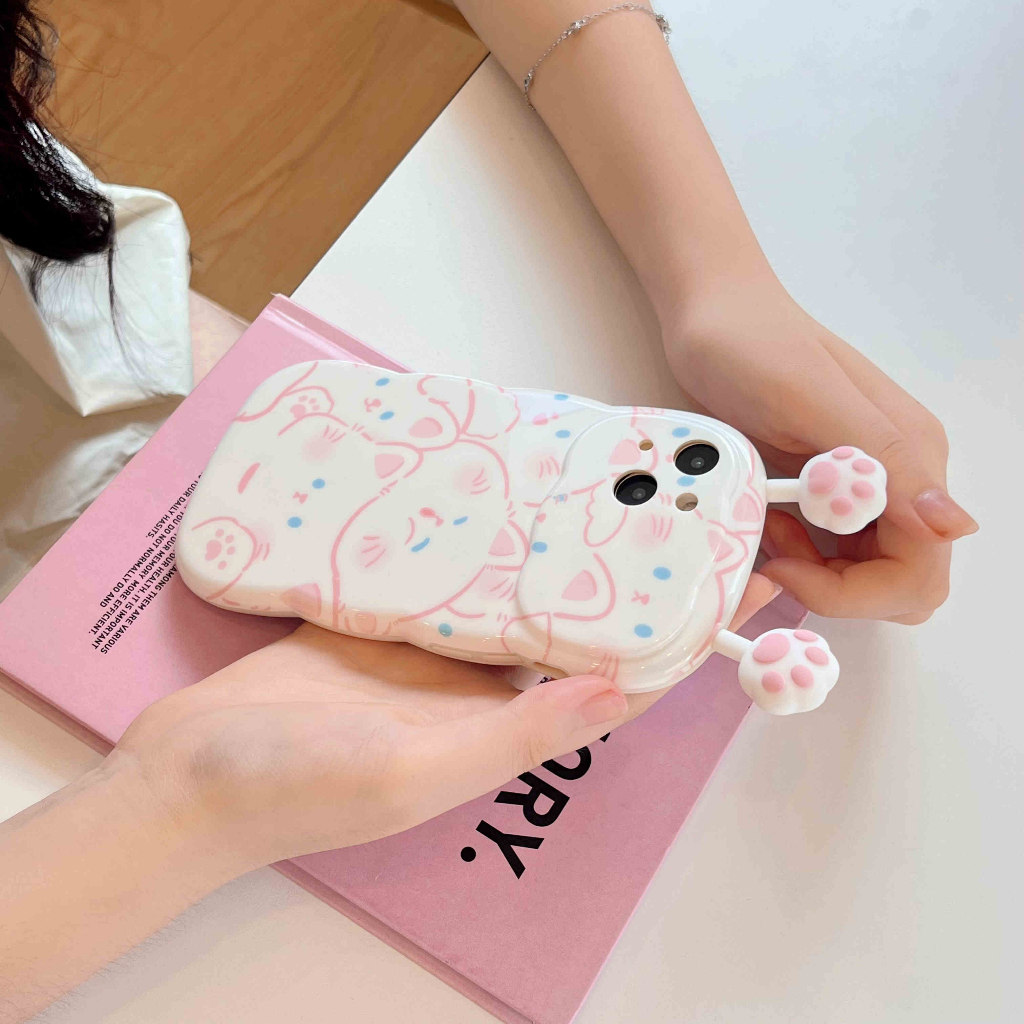 Ốp Điện Thoại In Hình Mèo Hoạt Hình Dễ Thương Cho IPhone14Pro Max 11 Pro Max XR XS X 12 13Pro