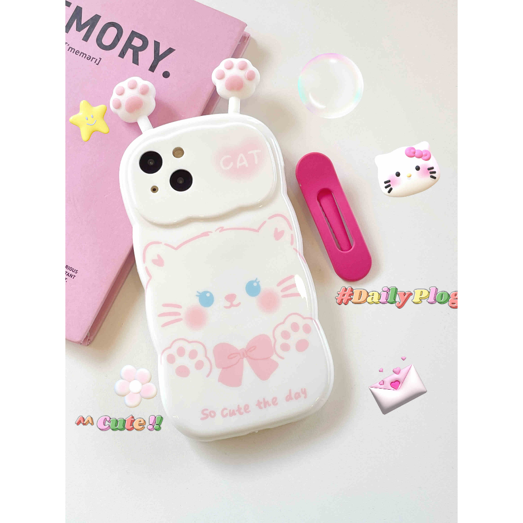 Ốp Điện Thoại In Hình Mèo Hoạt Hình Dễ Thương Cho IPhone14Pro Max 11 Pro Max XR XS X 12 13Pro