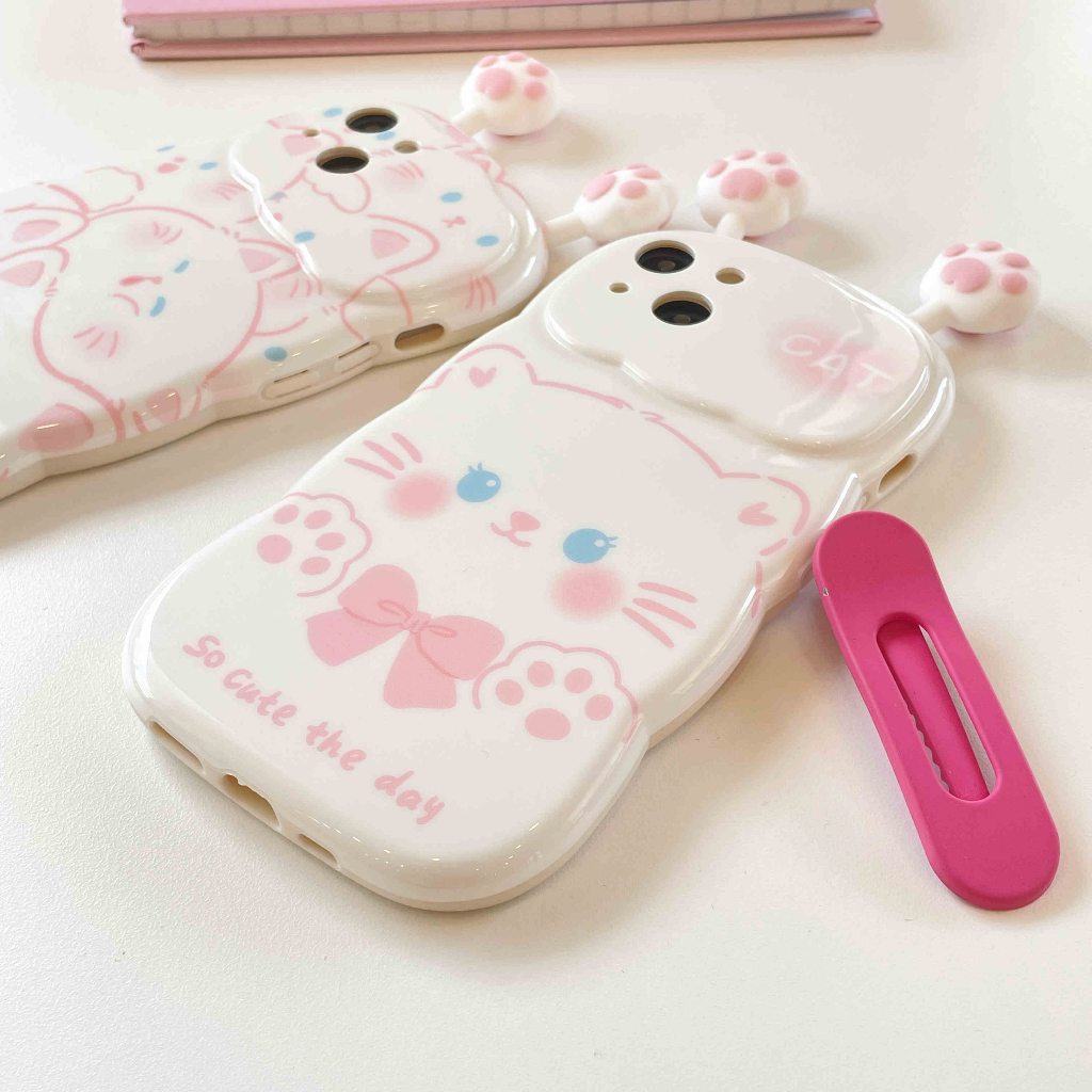 Ốp Điện Thoại In Hình Mèo Hoạt Hình Dễ Thương Cho IPhone14Pro Max 11 Pro Max XR XS X 12 13Pro