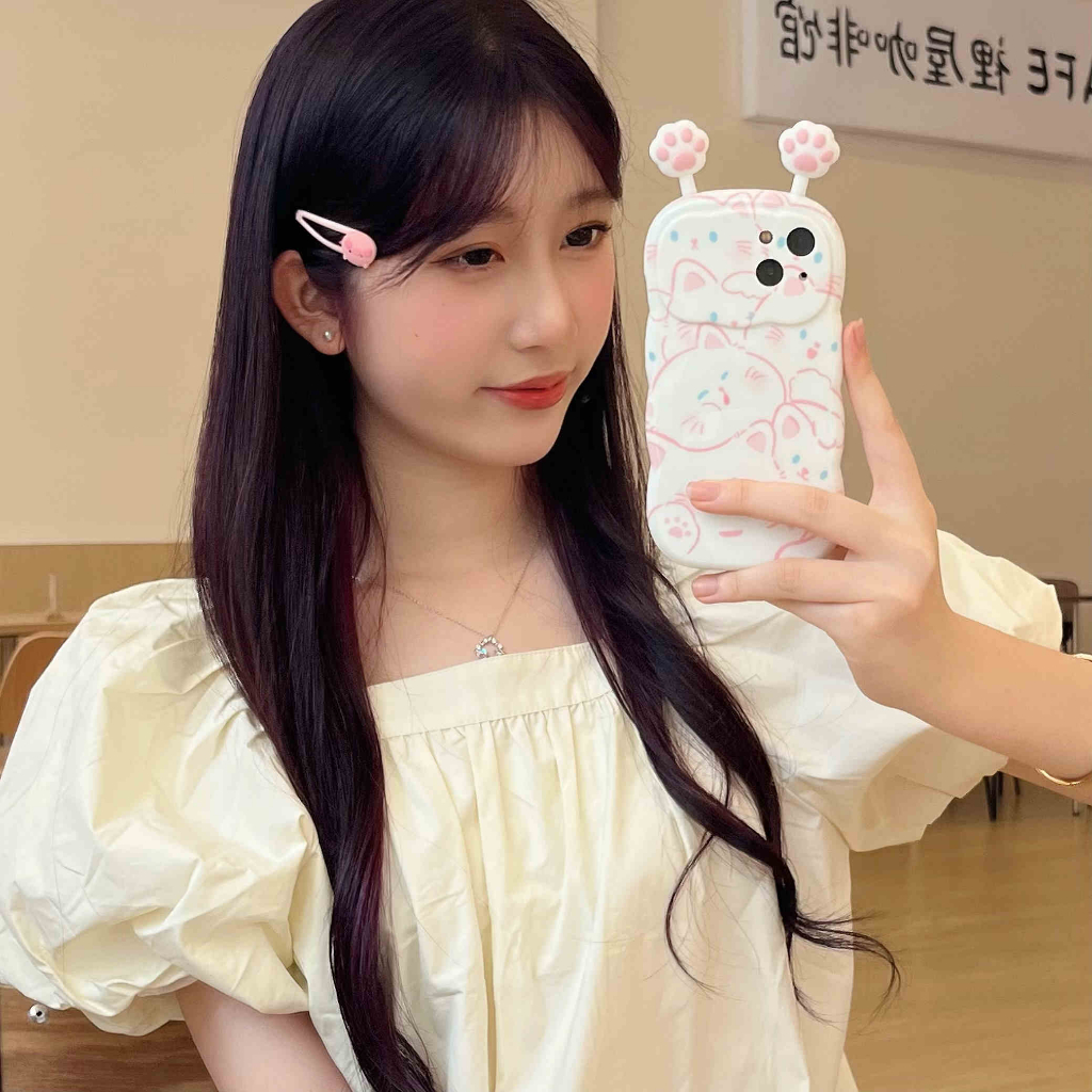 Ốp Điện Thoại In Hình Mèo Hoạt Hình Dễ Thương Cho IPhone14Pro Max 11 Pro Max XR XS X 12 13Pro