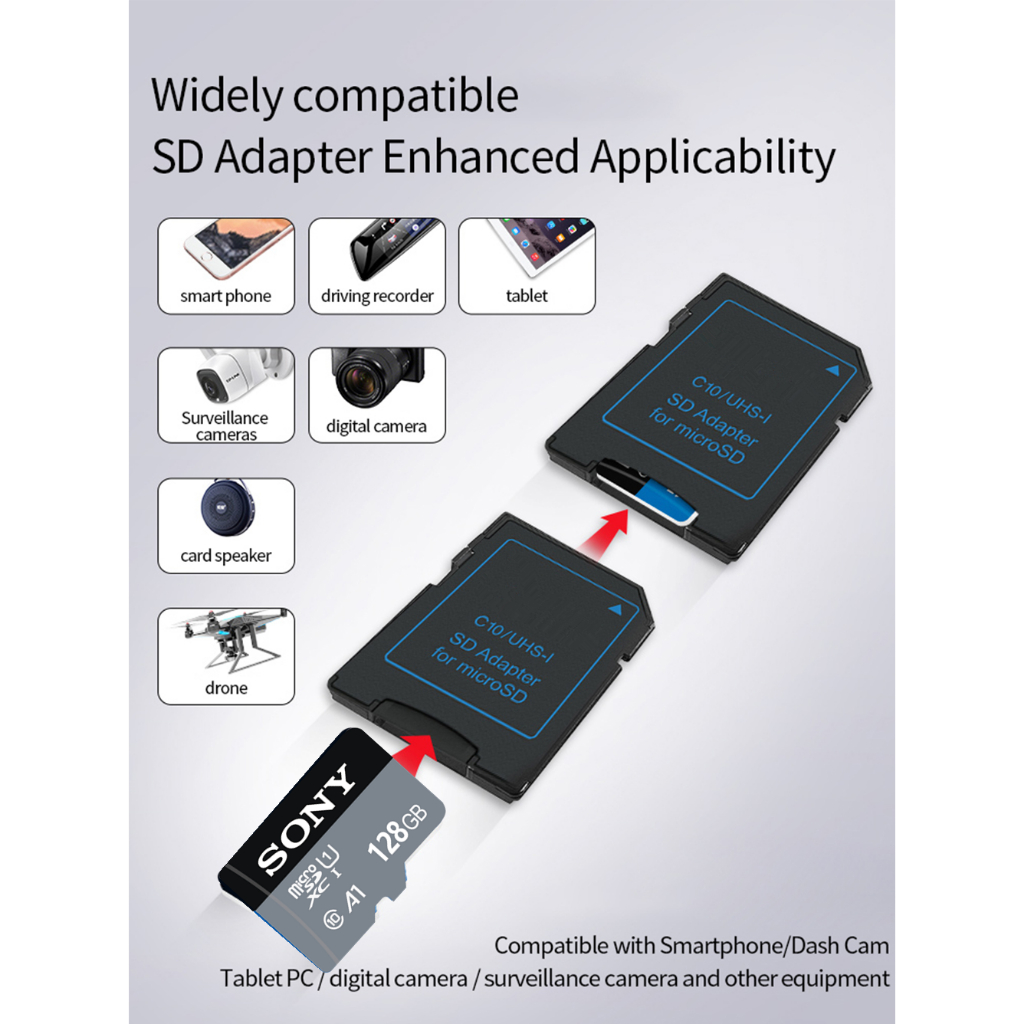 SONY Thẻ Nhớ Micro SD Class 10 TF 32GB 64GB 128GB 256GB 512 1TB Lên Đến 30MB / s