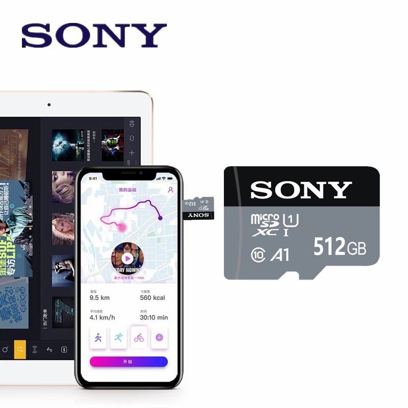 SONY Thẻ Nhớ Micro SD Class 10 TF 32GB 64GB 128GB 256GB 512 1TB Lên Đến 30MB / s