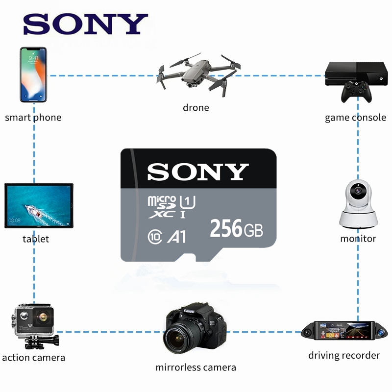 SONY Thẻ Nhớ Micro SD Class 10 TF 32GB 64GB 128GB 256GB 512 1TB Lên Đến 30MB / s