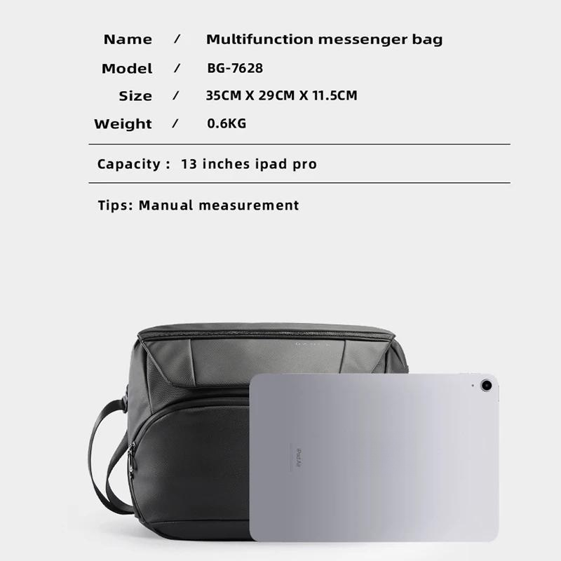 BANGE Túi Đeo Chéo Cỡ Lớn Chống Thấm Nước Thời Trang Cho Nam 13 Inch Ipad