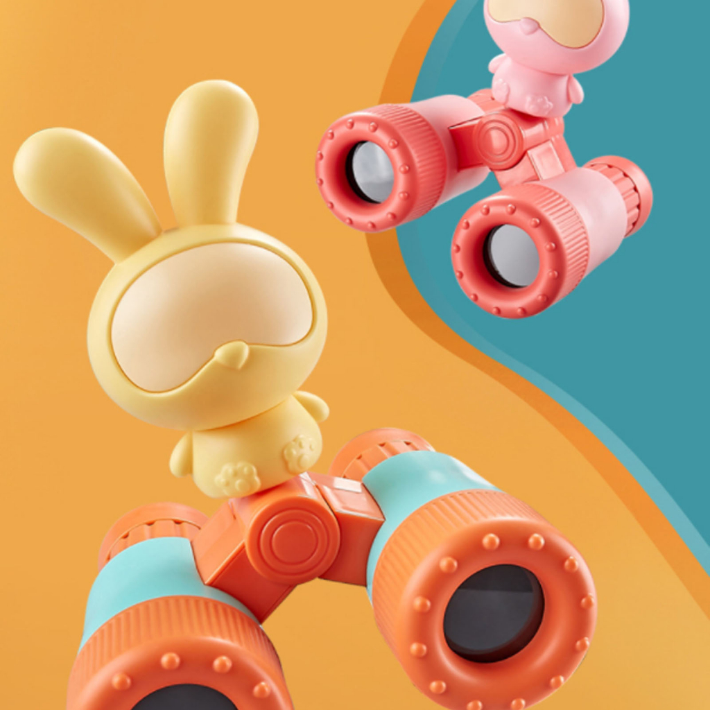 Babycare Có hàng sẵn Trẻ Em Ống Nhòm 8X Có Thể Tháo Rời Thiết Kế Hình Thỏ Đồ Chơi Còi Cho Bé Trai Gái